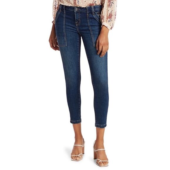 NWOT Joie Park Skinny Cropped Ankle Zip Jeans Dark Wash Denim Cruise Size 29 - Picture 5 of 16